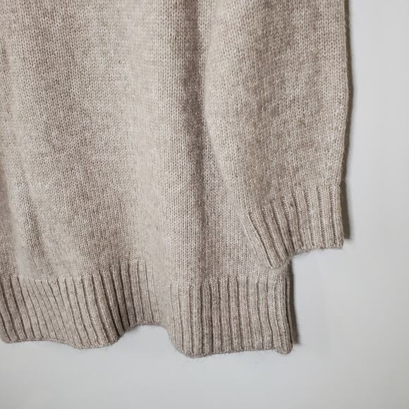H&M beige alpaca wool blend cowl neck oversized sweater Size Large - Picture 6 of 9
